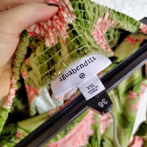 Aquabendita x Target boho peony print linen blend wide leg pants sz XXL - Picture 7 of 8